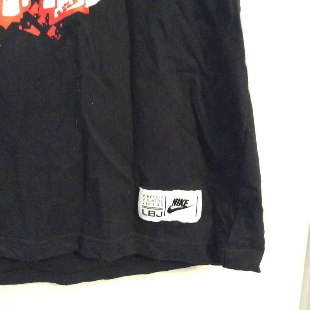 Nike King James black t shirt XL triple double machine short sleeve